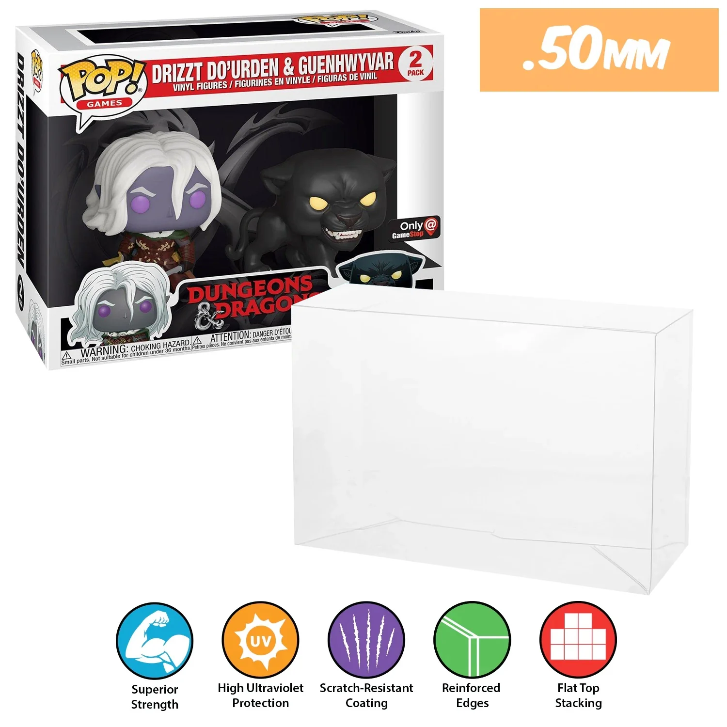 **REPLACED WITH 0.60MM** 2 PACK Pop Protectors for Funko (0.50mm thick, UV & Scratch Resistant) 6.25h x 8w x 3.5d (Tags: A-M) - Image 30