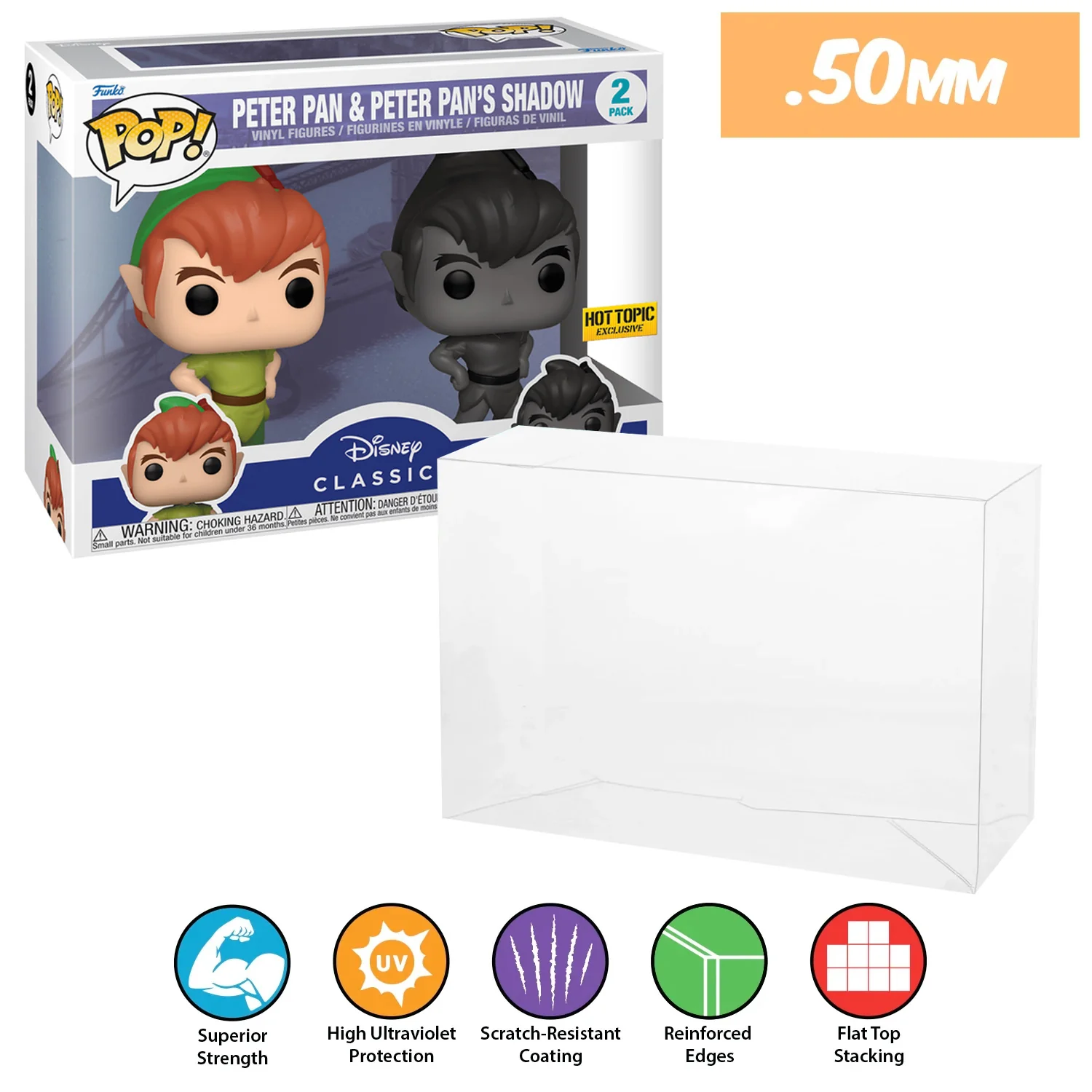 **REPLACED WITH 0.60MM** 2 PACK Pop Protectors for Funko (0.50mm thick, UV & Scratch Resistant) 6.25h x 8w x 3.5d (Tags: A-M) - Image 8
