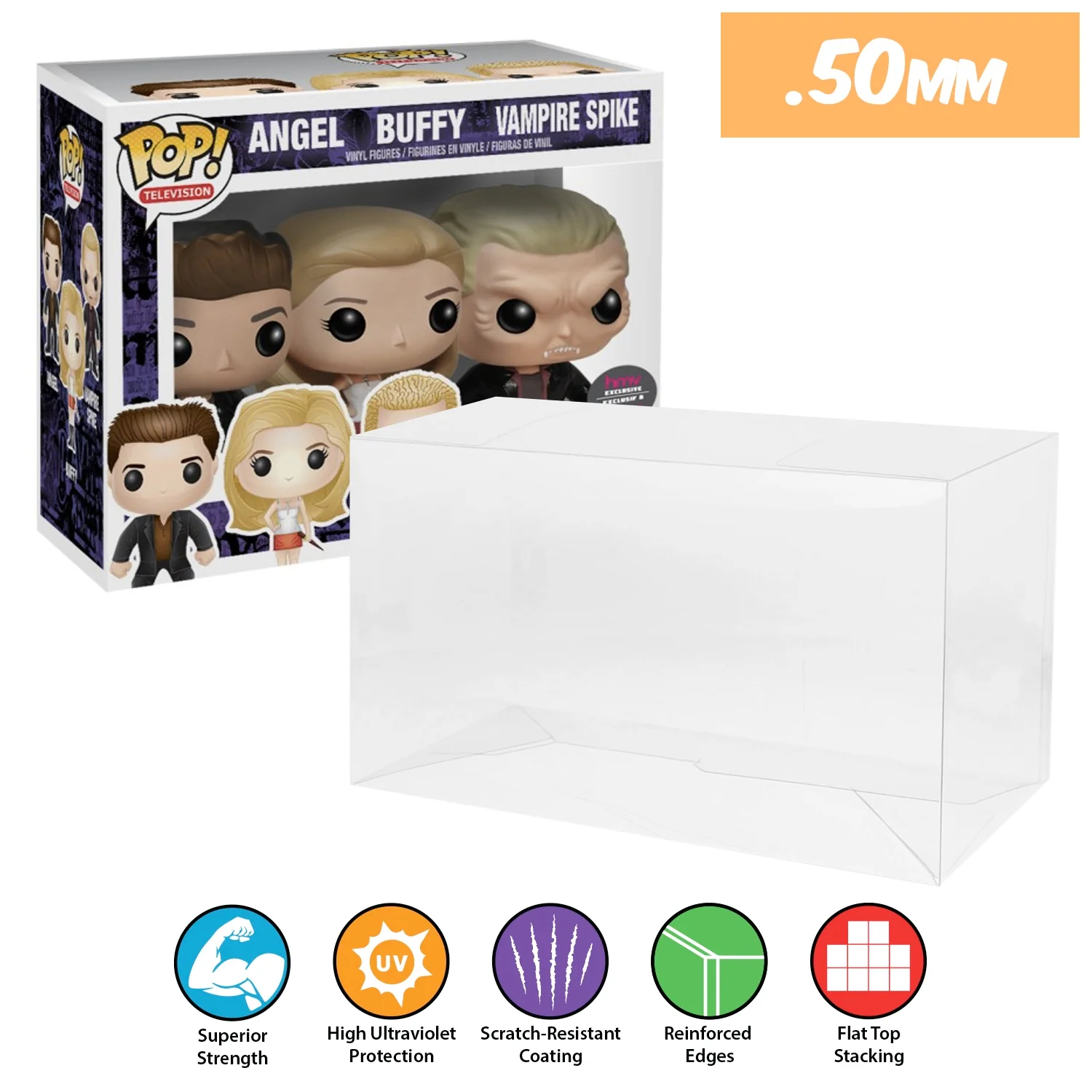 3 PACK LARGE OG Pop Protectors for Funko (0.50mm thick, UV & Scratch Resistant) 6.25h x 9w x 4.25d - Image 10