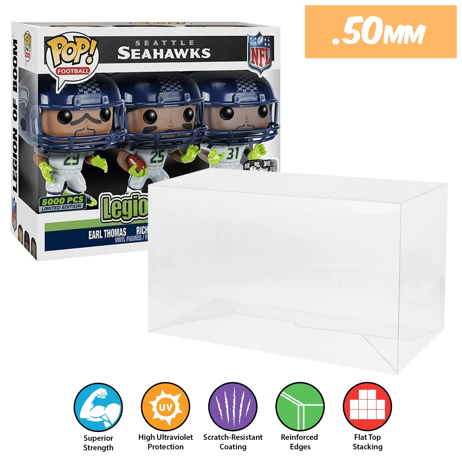 3 PACK LARGE OG Pop Protectors for Funko (0.50mm thick, UV & Scratch Resistant) 6.25h x 9w x 4.25d - Image 13