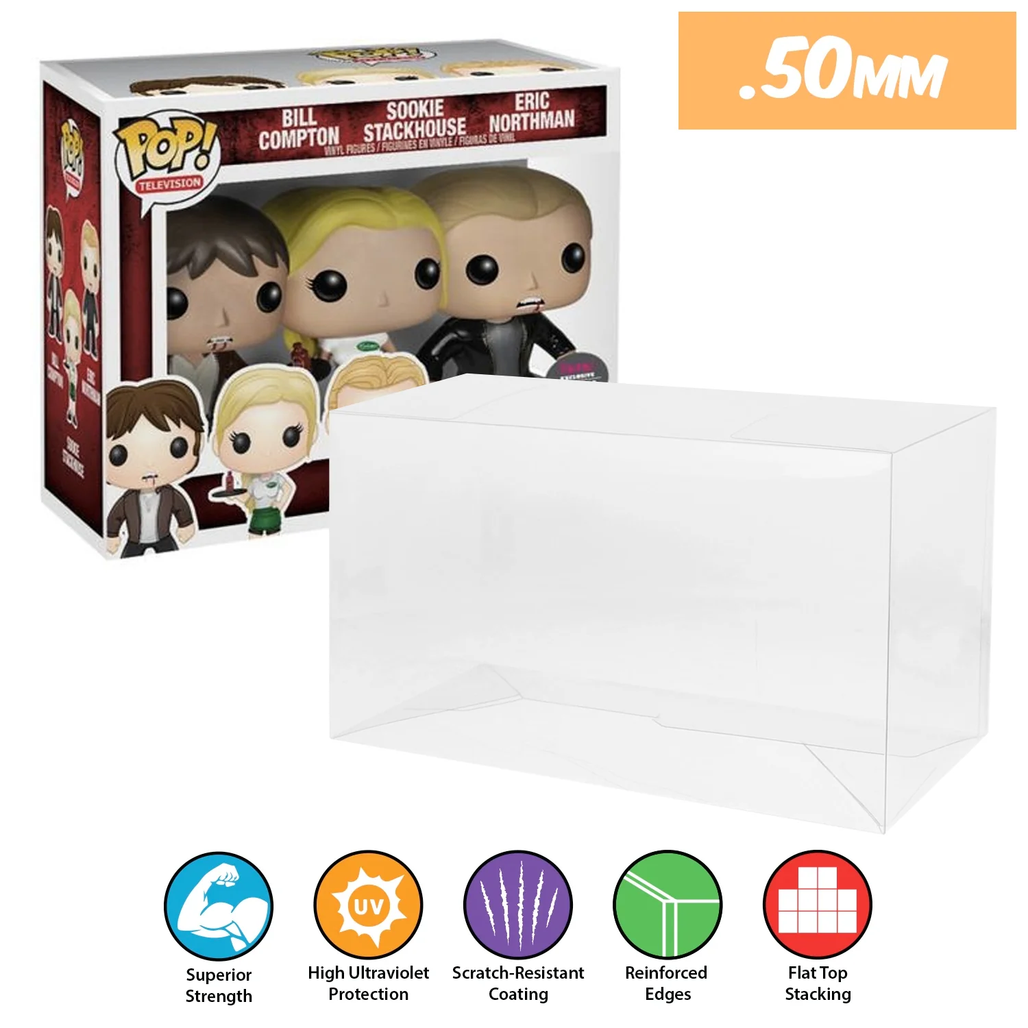 3 PACK LARGE OG Pop Protectors for Funko (0.50mm thick, UV & Scratch Resistant) 6.25h x 9w x 4.25d - Image 14