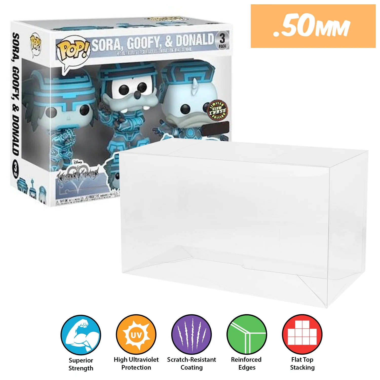 3 PACK LARGE OG Pop Protectors for Funko (0.50mm thick, UV & Scratch Resistant) 6.25h x 9w x 4.25d - Image 7