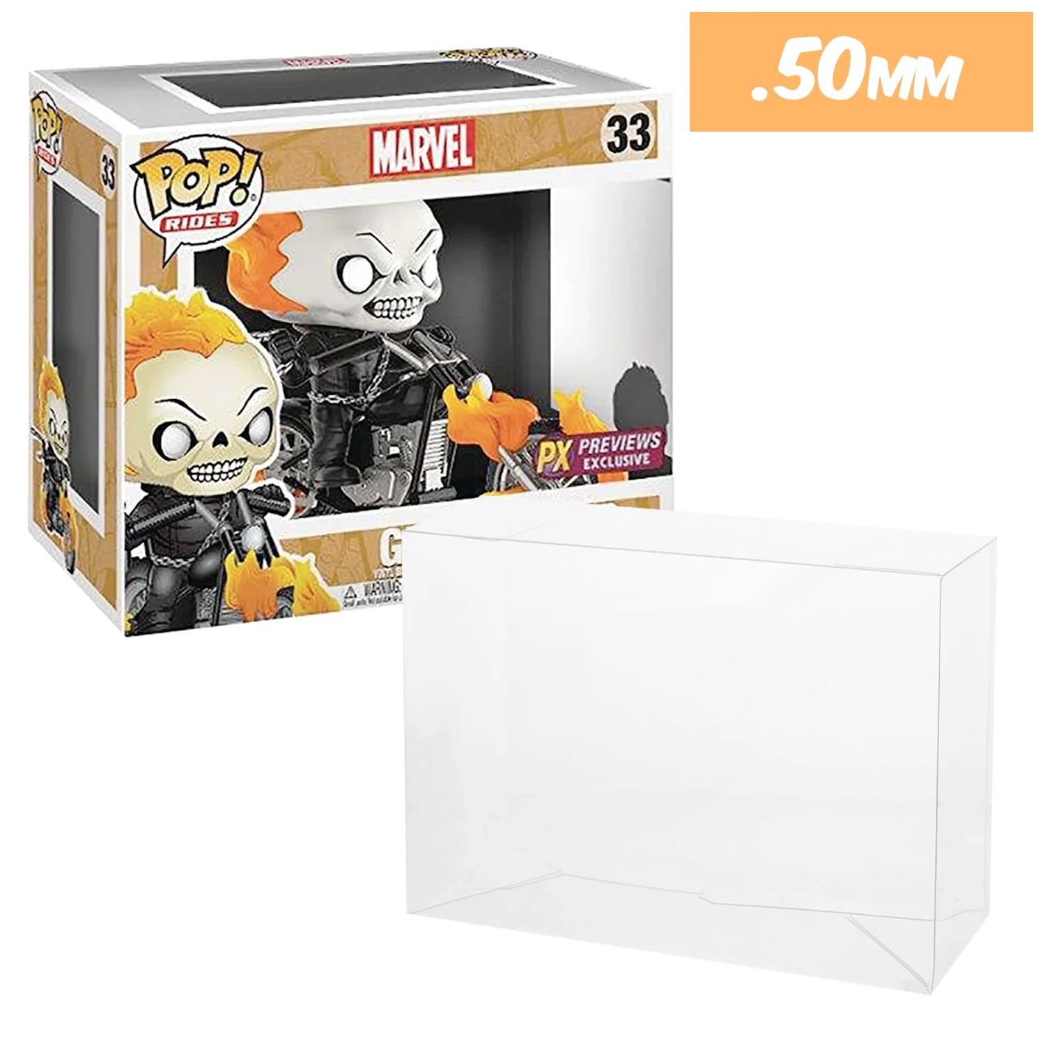 POP RIDES (MOTORCYCLE) Pop Protectors for Funko (0.50mm thick) 4.5h x 8.25w x 6.5d - Image 5