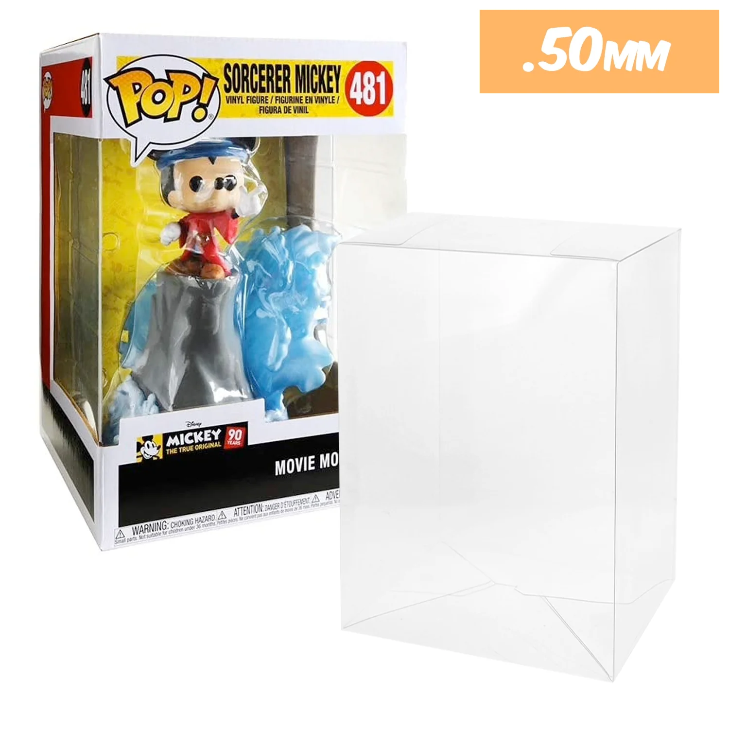 SORCERER MICKEY Pop Protectors for Funko (0.50mm thick) 10.375h x 7.5w x 6.75d - Image 5